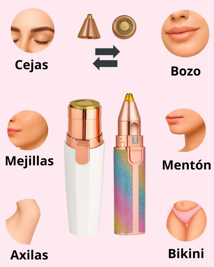 Depiladora Facial 2 en 1 + Depiladora de Cristal DE REGALO