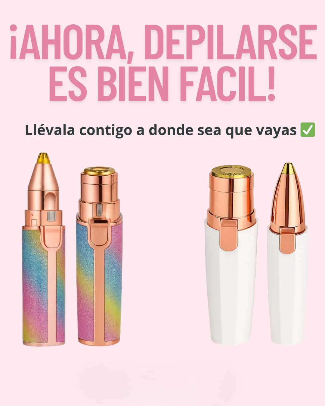 Depiladora Facial 2 en 1 + Depiladora de Cristal DE REGALO