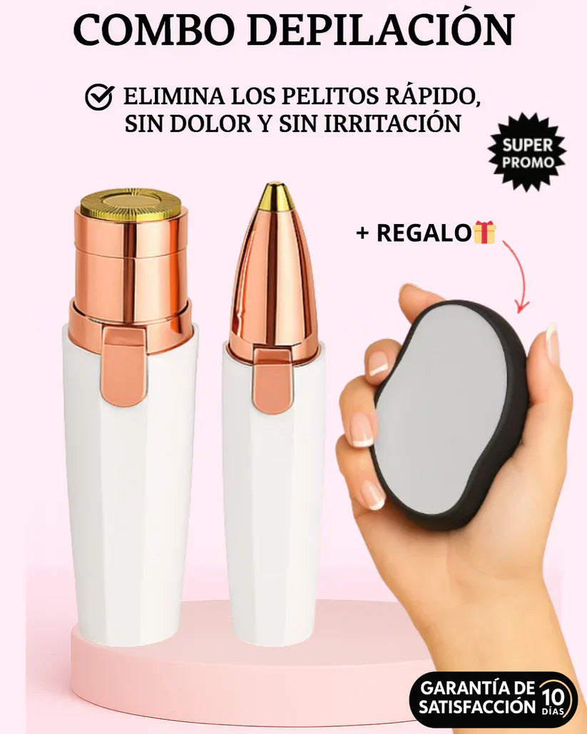 Depiladora Facial 2 en 1 + Depiladora de Cristal DE REGALO