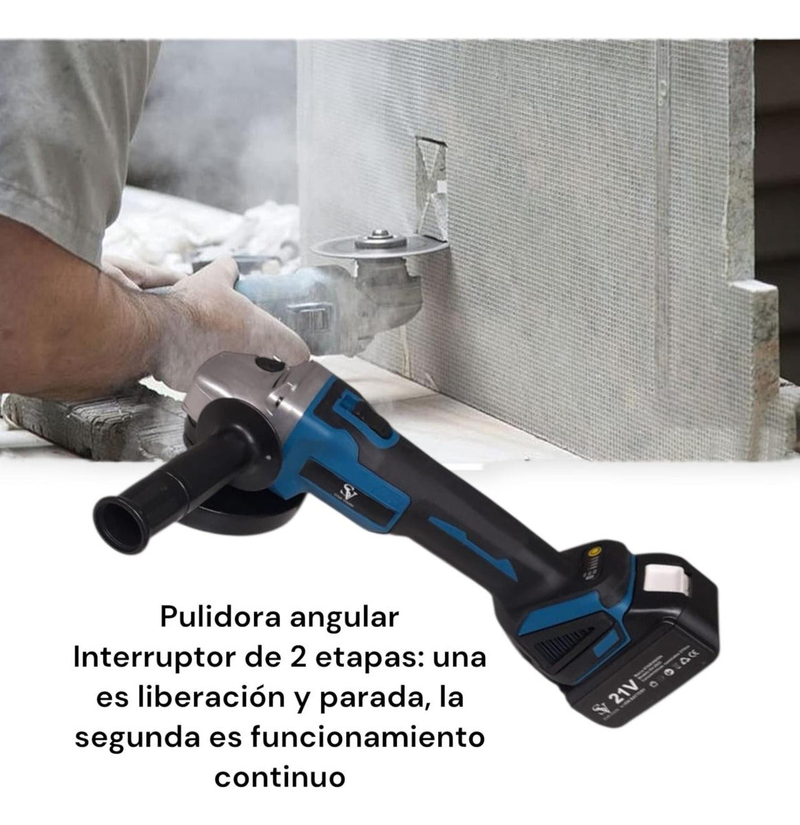 Amoladora Angular Recargables 21v Frecuencia 60 Hz 115 Mm