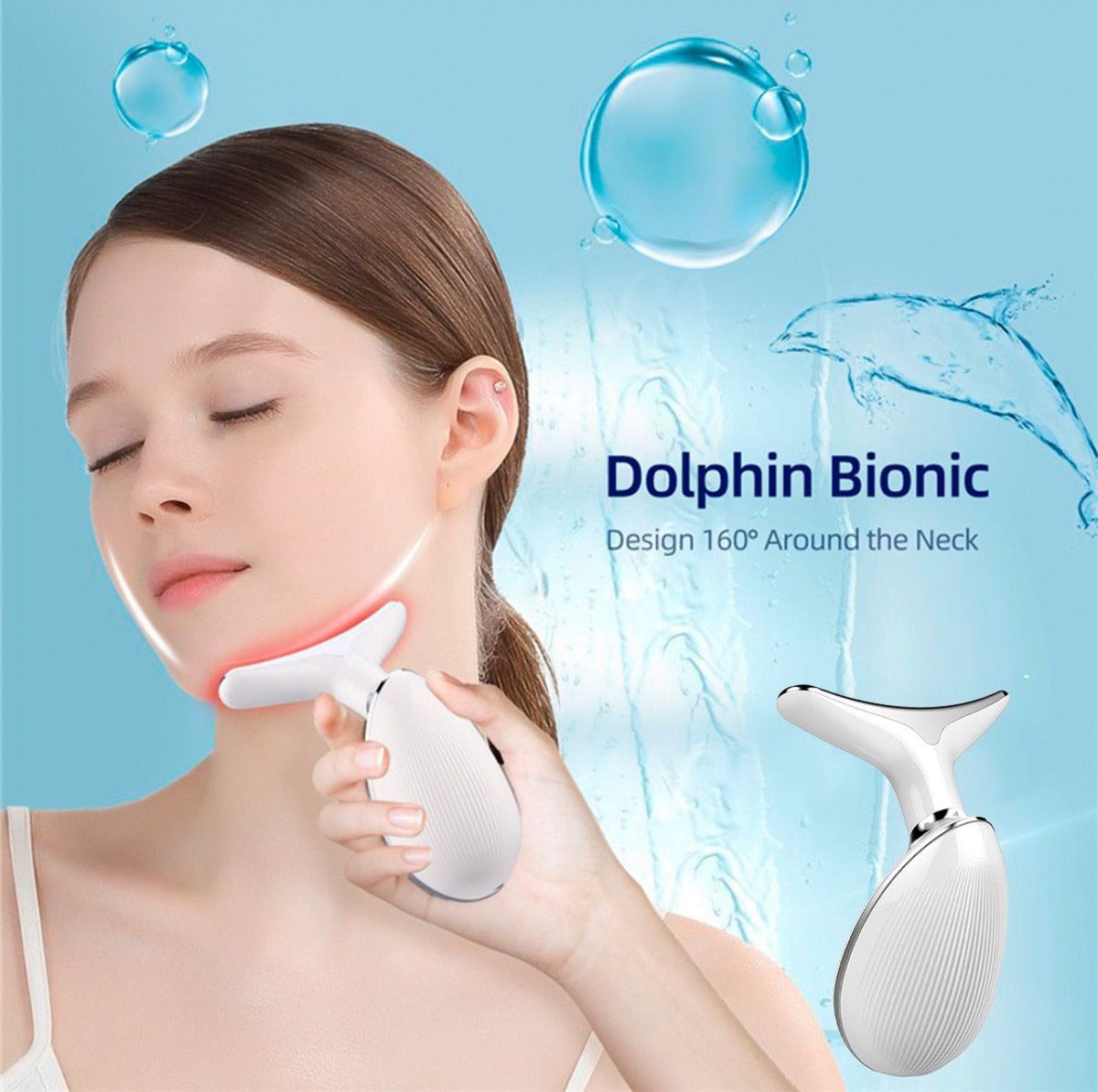 Masajeador Térmico De Rostro Cuello Reduce Papada Facial
