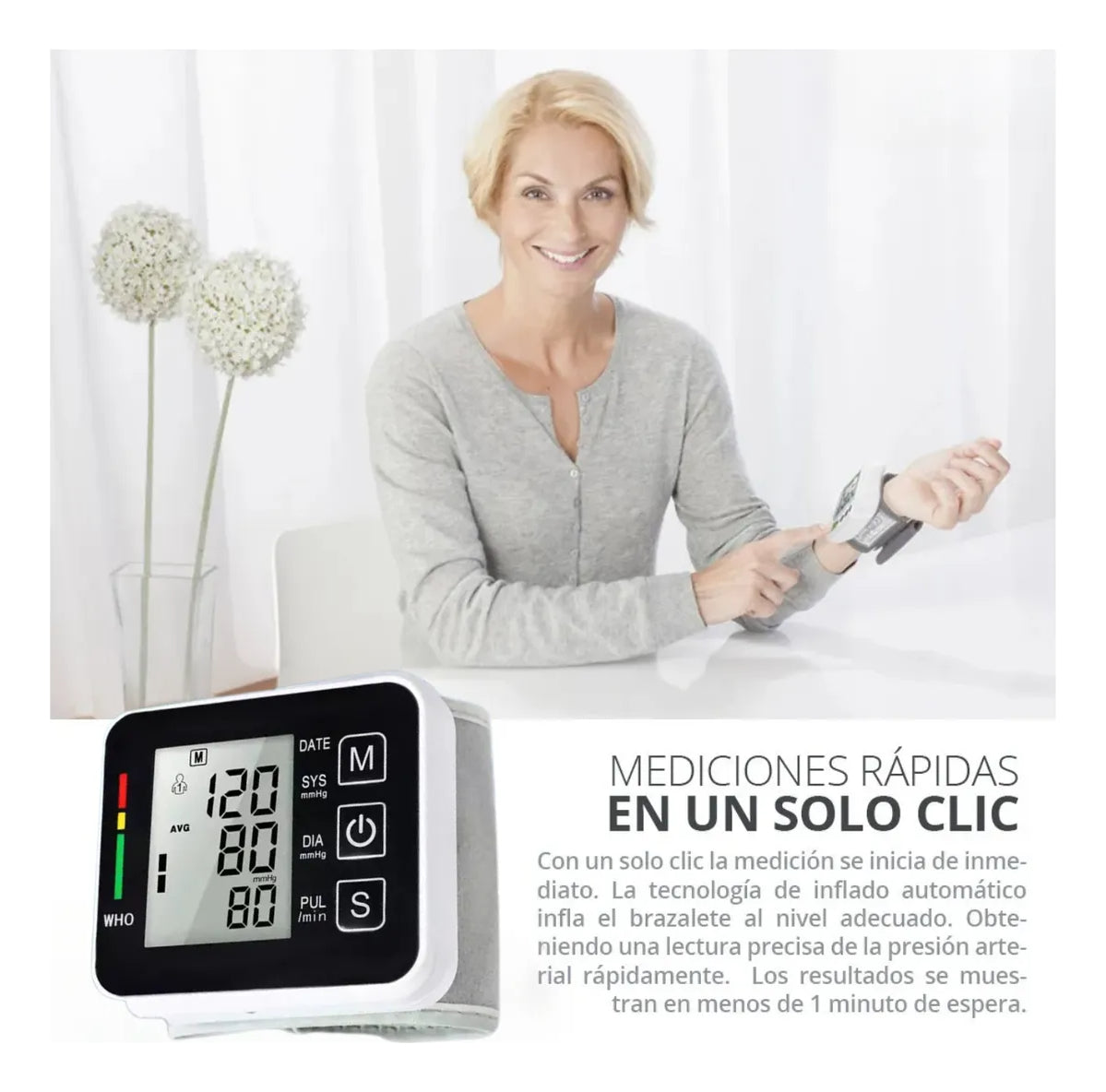 Tensiómetro Digital Batería Recargable Usb Medidor Presión