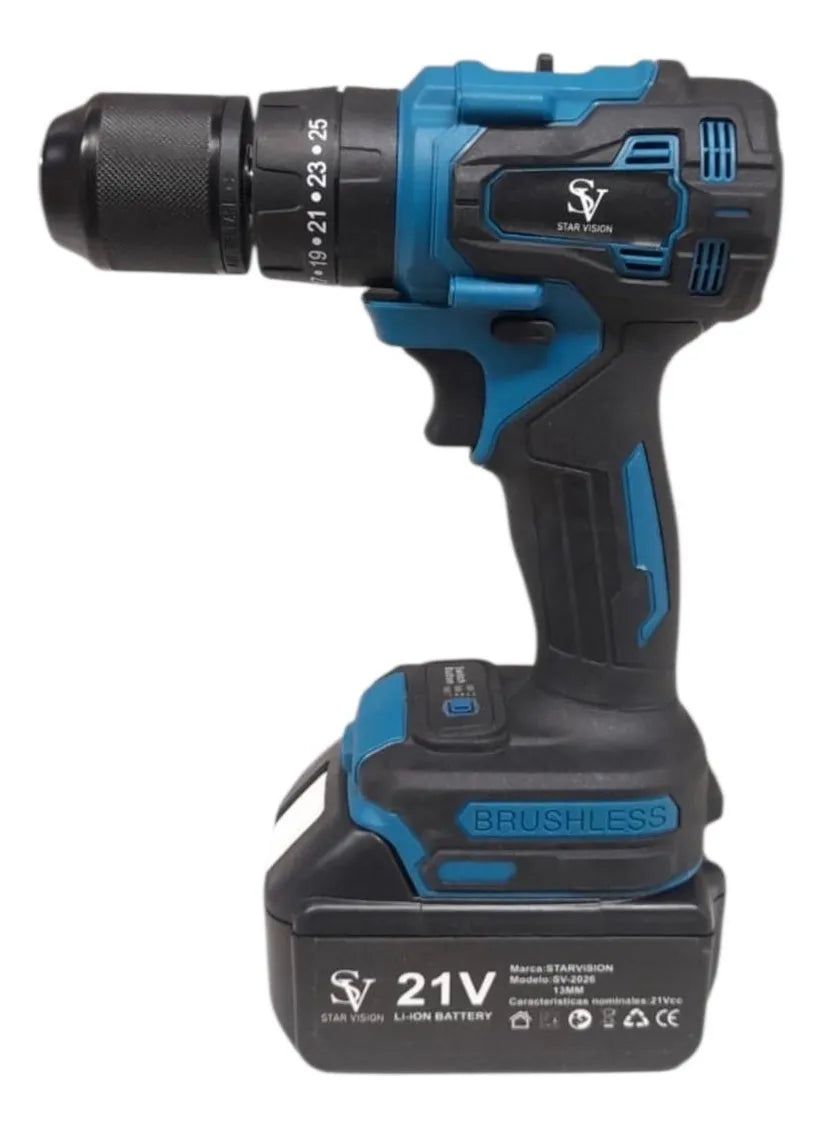 Taladro Inalámbrico OKTOOLS Sv-2026 13mm Maletín