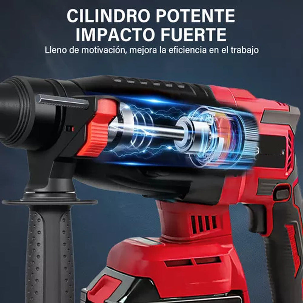 Rotomartillo 26mm Inalámbrico 21v 2 Baterias Maleta Cargador