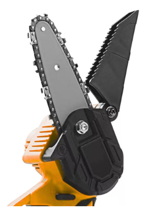Motosierra Inalambrica Mini , Espadas Intercambiables , Bateria Recargable De 21v Cargador De Baterias Con Accesorios Oryx El-580 , 2 Espadas Intercambiable , 2 Cadenas , Protector De Espada Y Llave