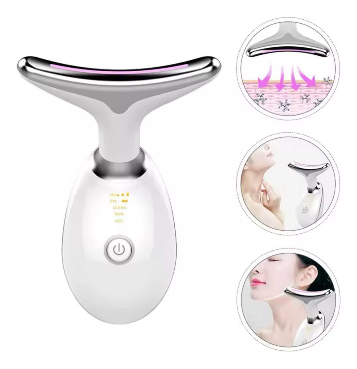 Masajeador Térmico De Rostro Cuello Reduce Papada Facial