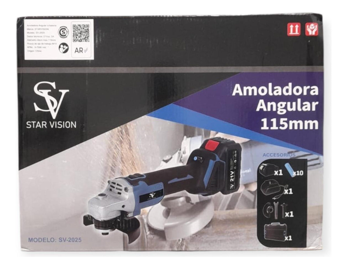 Amoladora Angular Recargables 21v Frecuencia 60 Hz 115 Mm