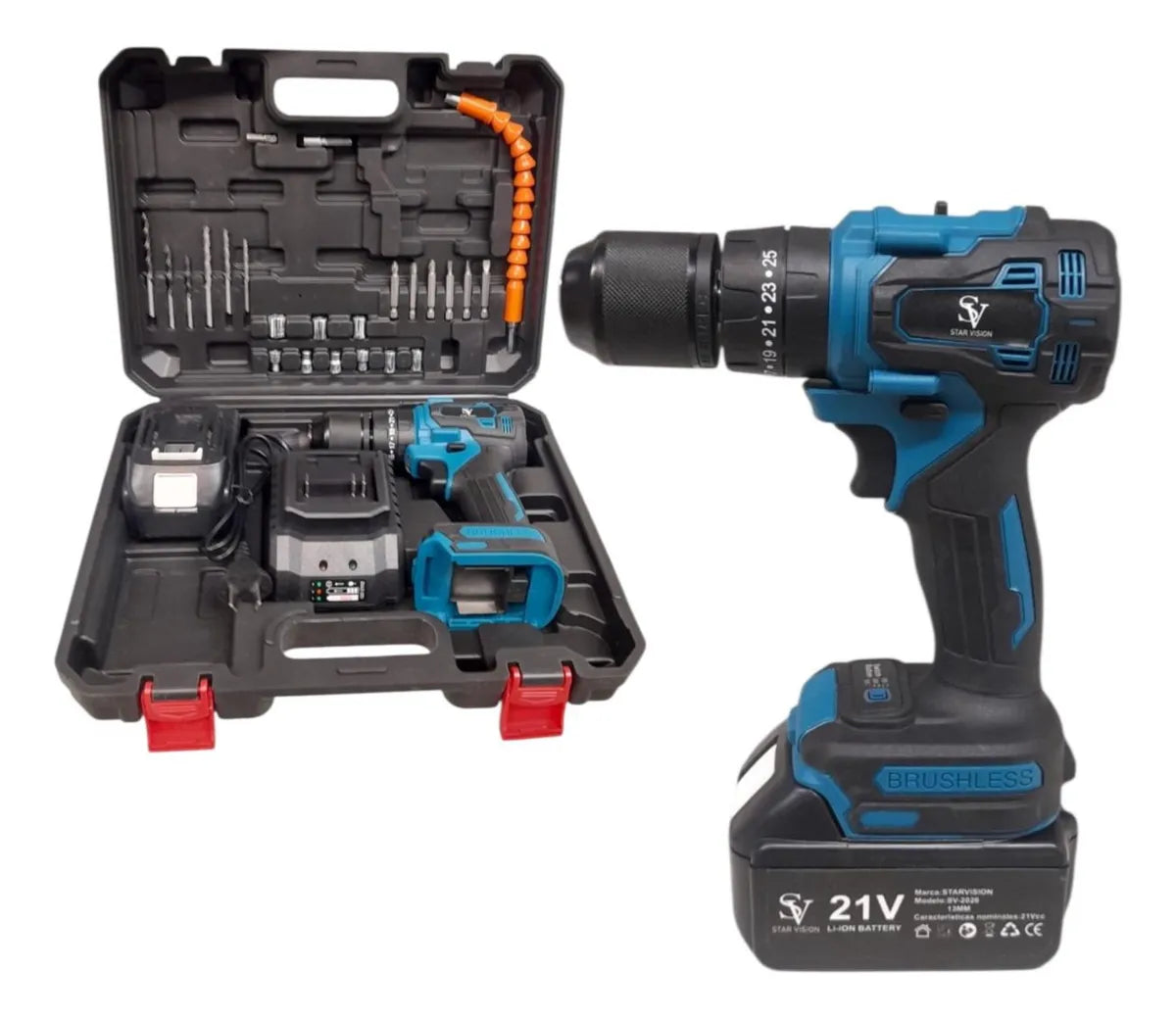 Taladro Inalámbrico OKTOOLS Sv-2026 13mm Maletín