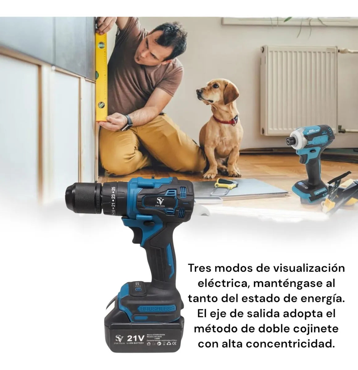 Taladro Inalámbrico OKTOOLS Sv-2026 13mm Maletín