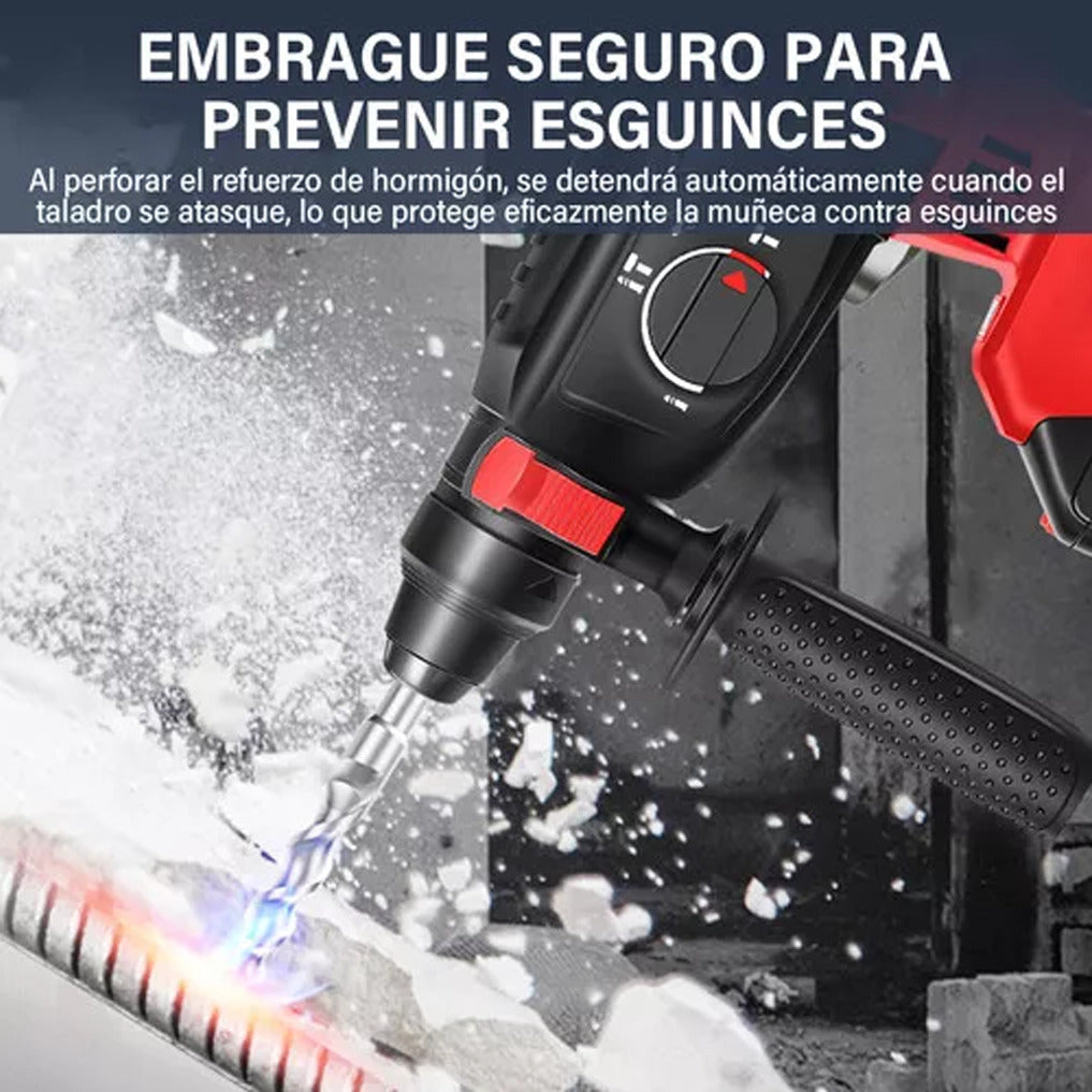Rotomartillo 26mm Inalámbrico 21v 2 Baterias Maleta Cargador