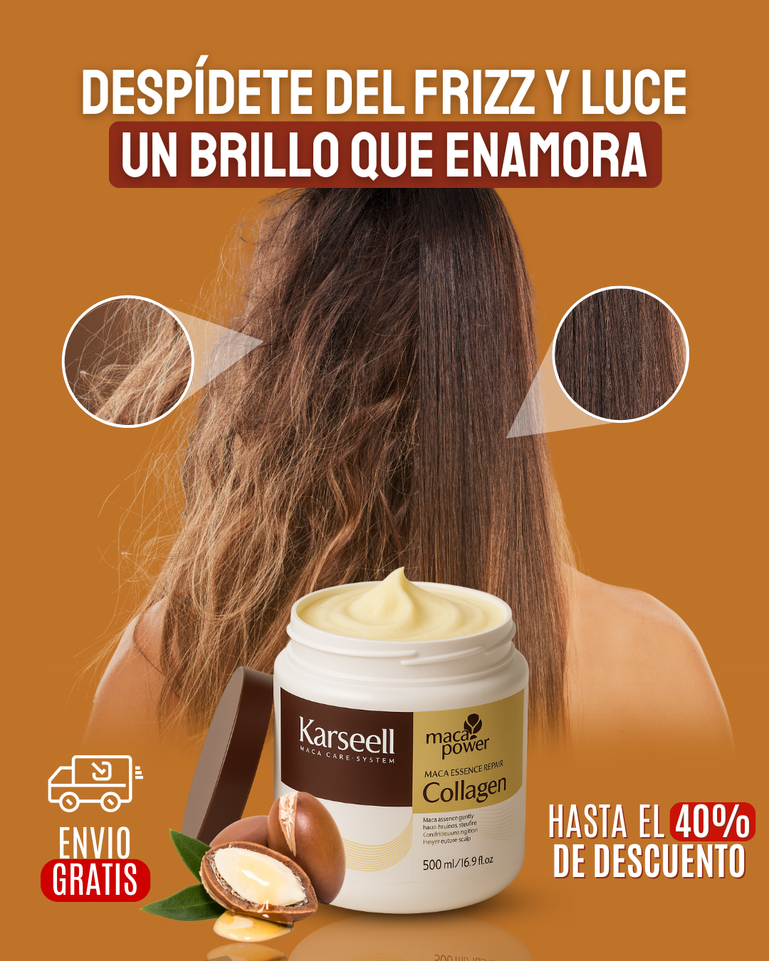 Karseell Máscara Capilar Con Colágeno 100% Original